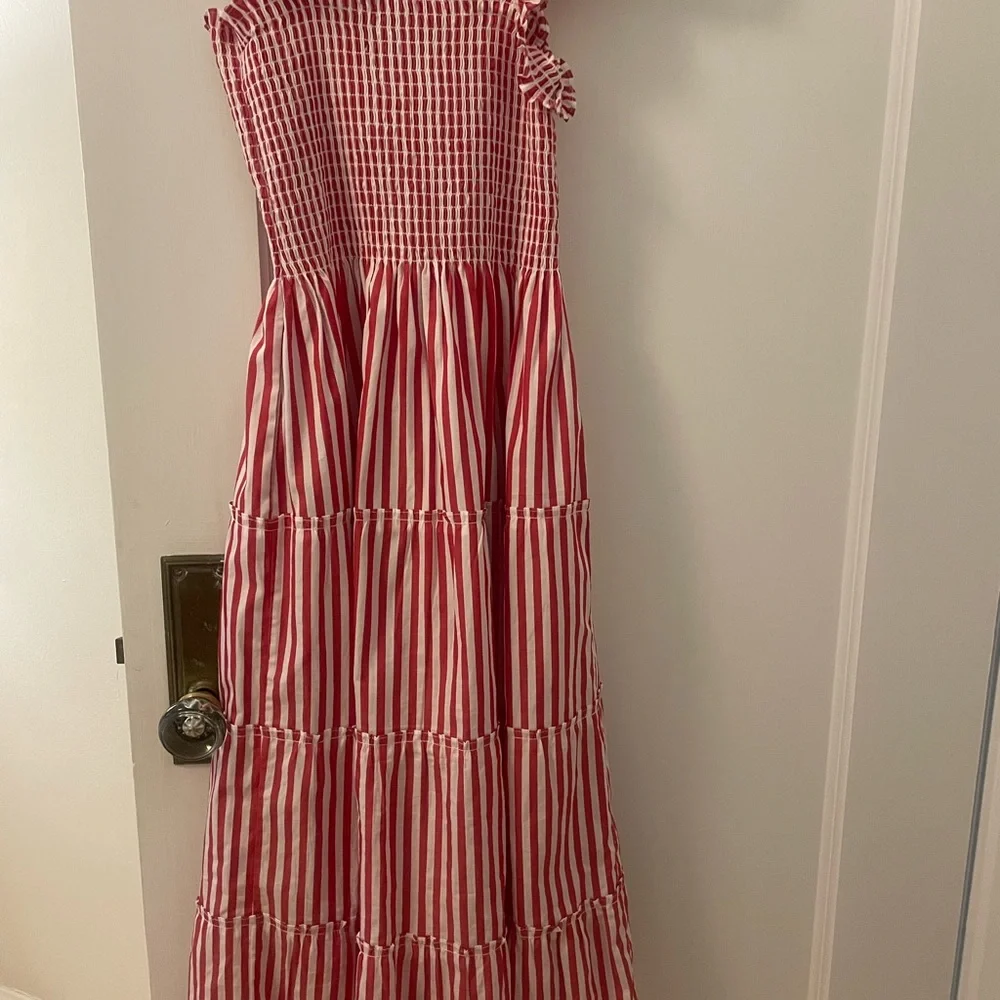 Hill House The Ellie Nap Dress Cherry Stripe - Picture 2 of 5